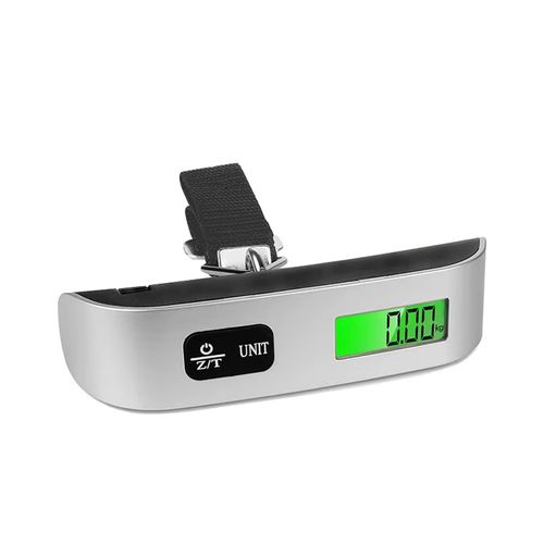 Portable electronic scale with digital LCD display.