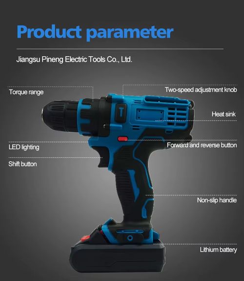 Portable Cordless Impact Drill Electric Screwdriver Set Multifunction Brushless Hand Drill Kits