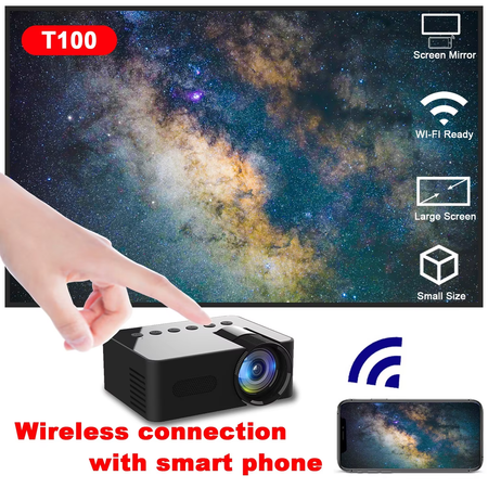Mini projector with a universal stand