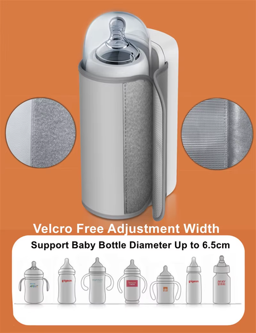 Rechargeable baby bottle warmer with 6 temperature settings