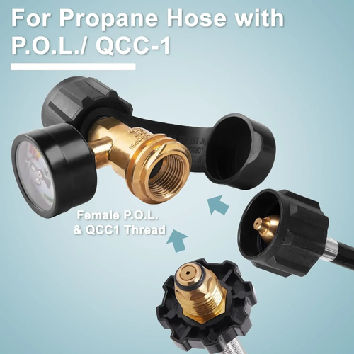 General purpose propane tank pressure gauge