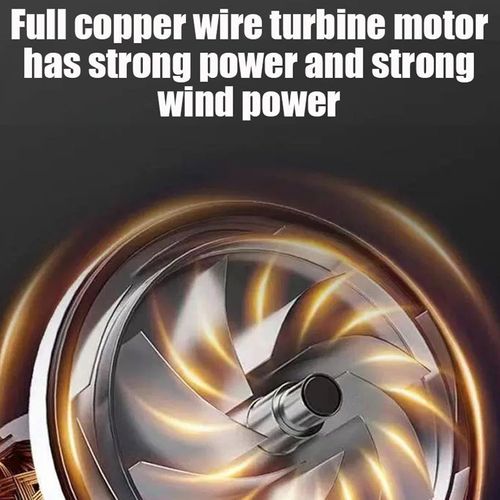 Portable Cordless Turbo Air Blower – Battery Powered, Powerful Compact Blower for Cleaning & Drying (Black)