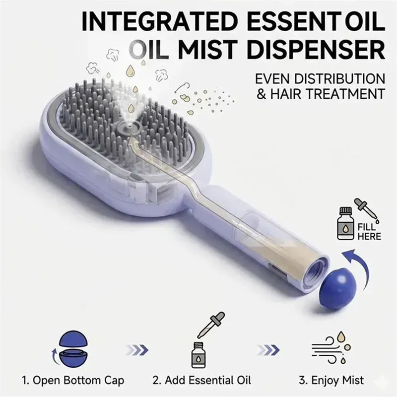 3 in 1 electric spray air cushion scalp massage comb