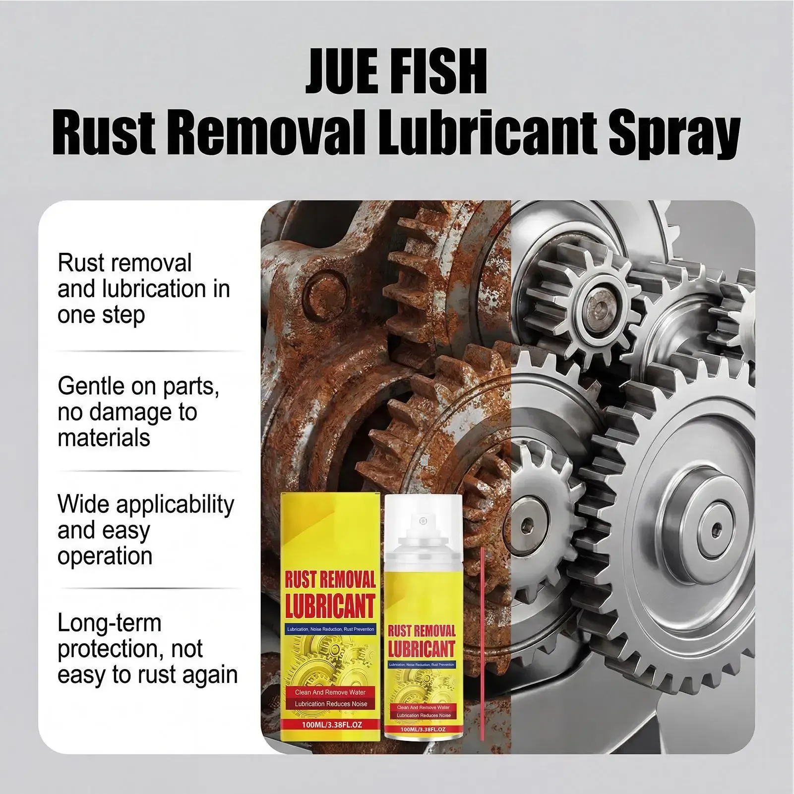 Rust Converter 100ml Cleaner Spray For Rust Heavy Duty Iron Converter For Bathroom Shower Sink Automotive Garage Bike Marine