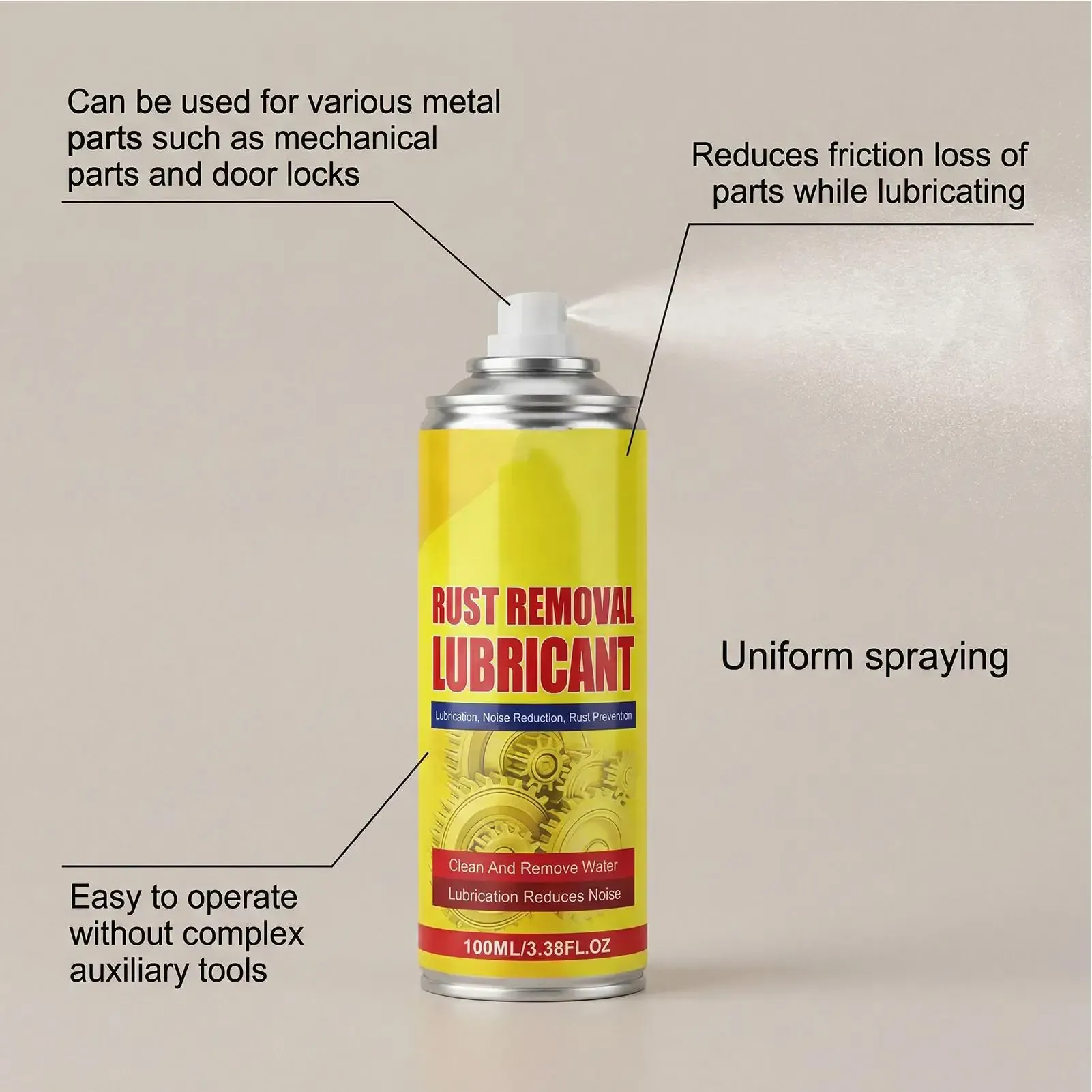 Rust Converter 100ml Cleaner Spray For Rust Heavy Duty Iron Converter For Bathroom Shower Sink Automotive Garage Bike Marine