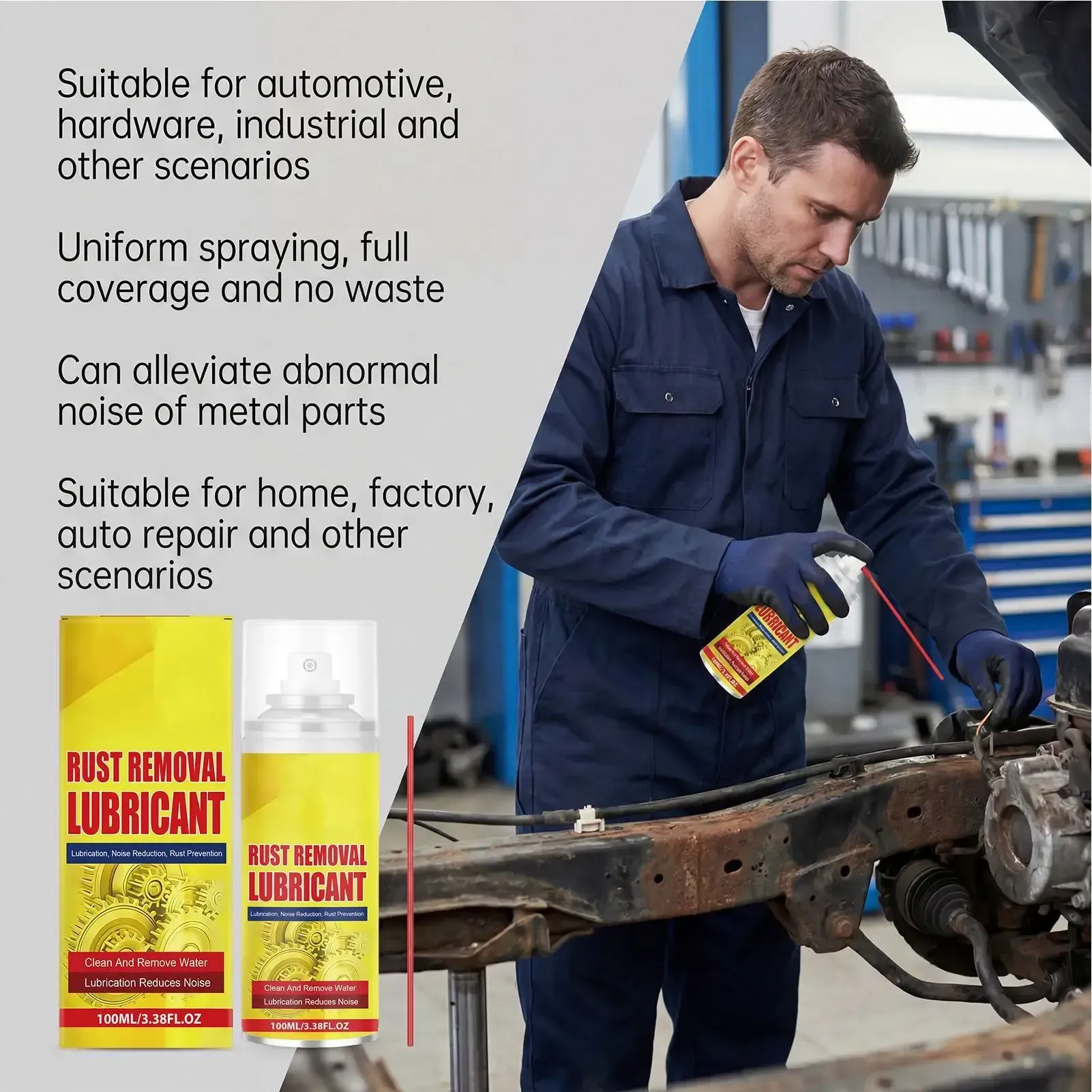 Rust Converter 100ml Cleaner Spray For Rust Heavy Duty Iron Converter For Bathroom Shower Sink Automotive Garage Bike Marine