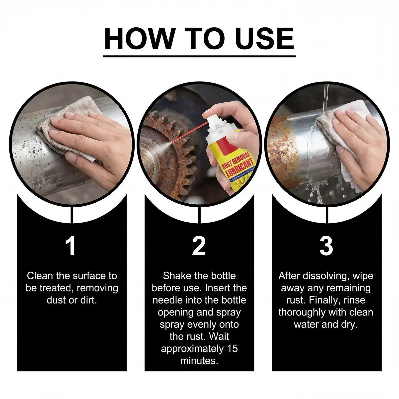 Rust Converter 100ml Cleaner Spray For Rust Heavy Duty Iron Converter For Bathroom Shower Sink Automotive Garage Bike Marine