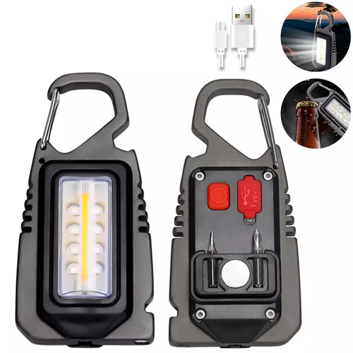 Novelty Multifunctional Mini Keychain Flashlight