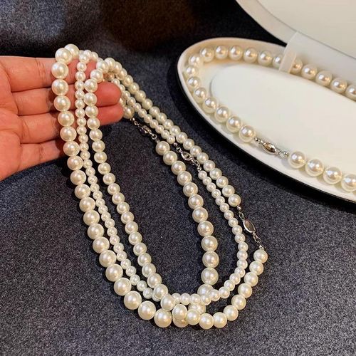 French Australian white pearl necklace