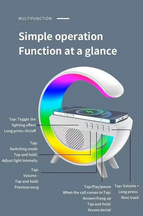 🎄3-in-1 Bluetooth Speaker Night Light with Wireless Charging