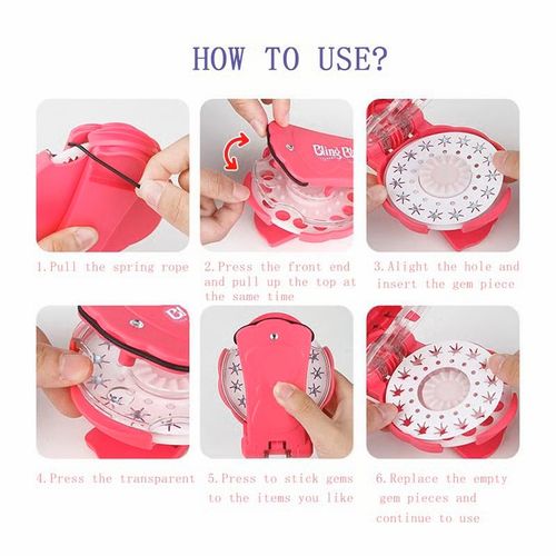 💥✨Glitter Diamond Styling Tools Hair Gemstone Styling Set