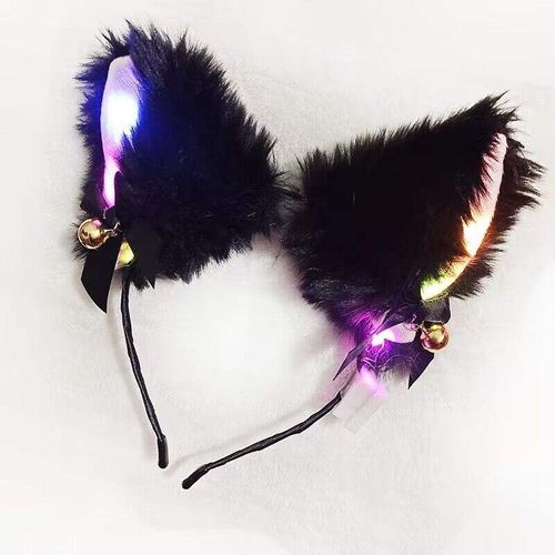 New fox and cat ear bow bell headband LED headpiece for Halloween and Christmas parties