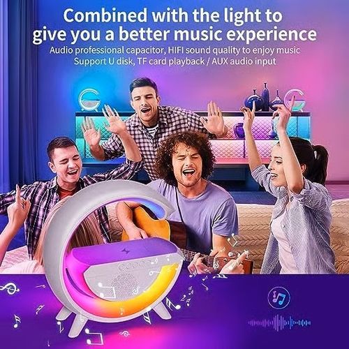 🎄3-in-1 Bluetooth Speaker Night Light with Wireless Charging