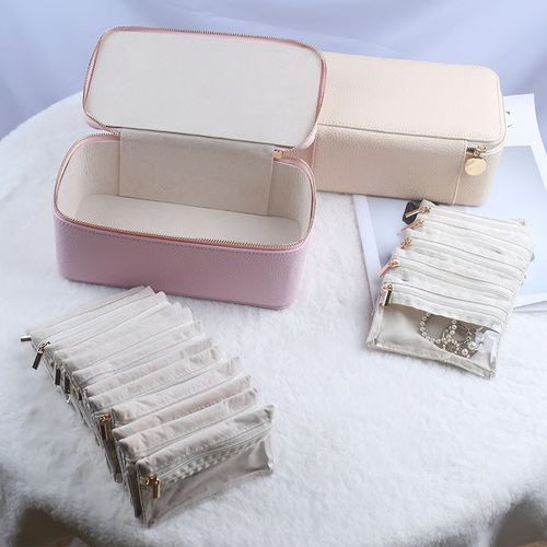 🎁 Portable Jewelry Box for Earrings Necklace Rings