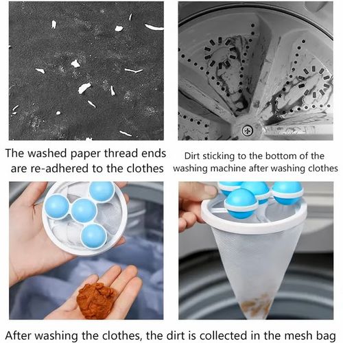 laundry detergent, clothes filter bag, washing machine hair filter ball