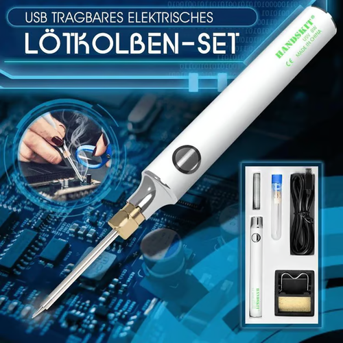 USB portable electric soldering iron set