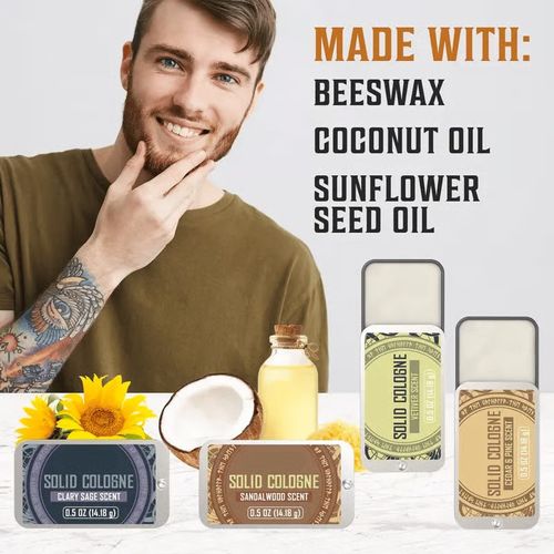 Solid Cologne for Men - 4 Pack