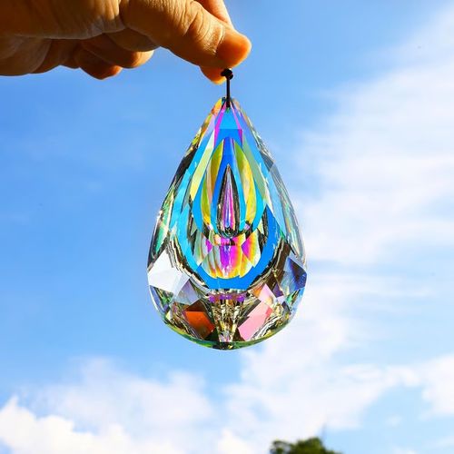 120mm AB-Color Hanging Crystals Prism Suncatcher