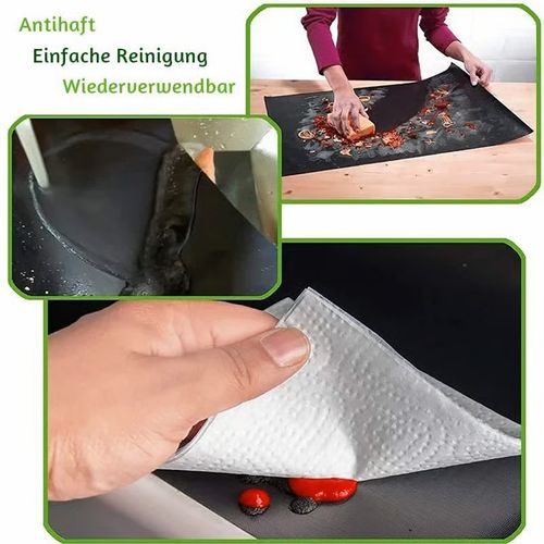 Hirundo non-stick BBQ grill mats with cutting box（Buy one get one free）