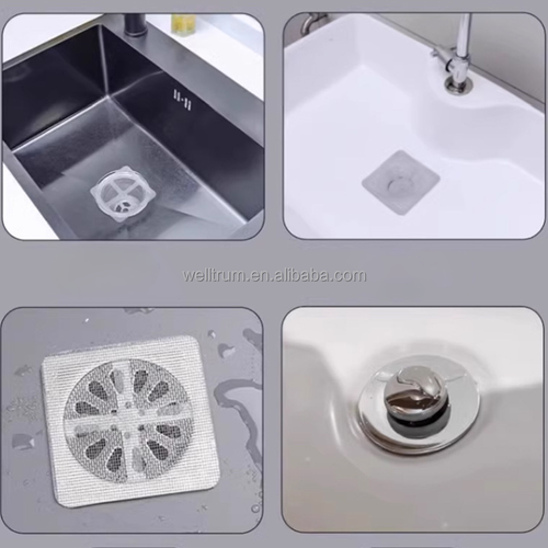 Wholesale disposable drain stickers, kitchen square filter screens, bathroom hair-proof drain screens
