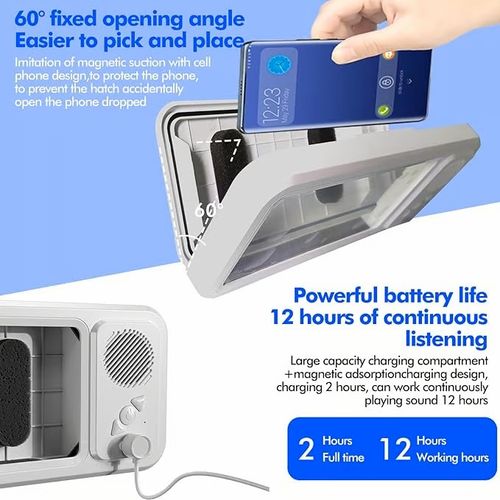 🔥Shower Phone Holder with Wireless Bluetooth Speaker