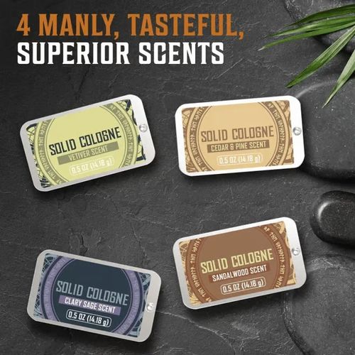 Solid Cologne for Men - 4 Pack