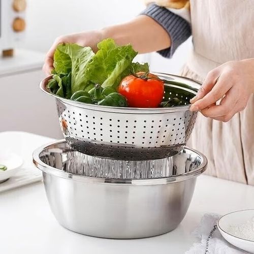 🎁Germany Multifunctional stainless steel basin（26 cm）