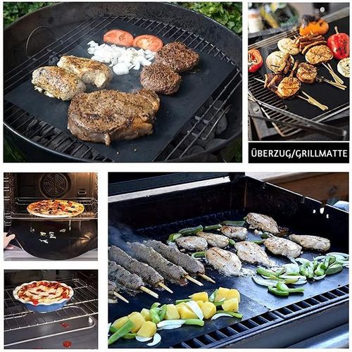 Hirundo non-stick BBQ grill mats with cutting box（Buy one get one free）