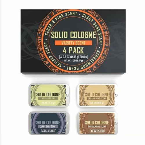Solid Cologne for Men - 4 Pack