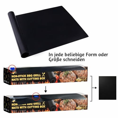 Hirundo non-stick BBQ grill mats with cutting box（Buy one get one free）