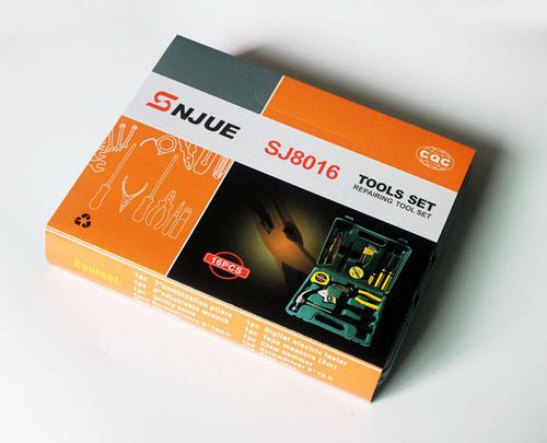 Wholesale 16-in-1 household and car repair hardware toolbox, cabinet toolbox, wrench, screwdriver, glove bag