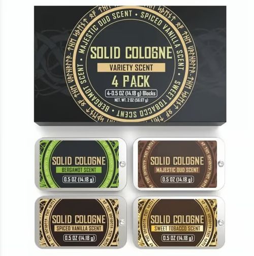 Solid Cologne for Men - 4 Pack