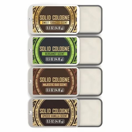 Solid Cologne for Men - 4 Pack