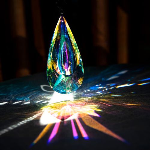 120mm AB-Color Hanging Crystals Prism Suncatcher