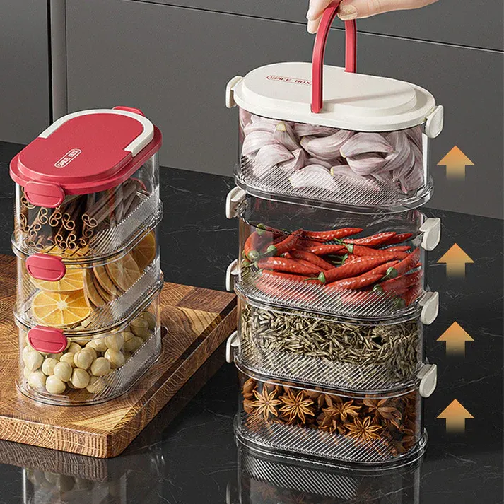 ⌚️Limited-time special offer🔥 Multi-layer Sealed Spice Organizer（5 Layers）