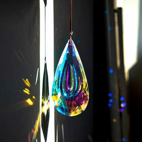 120mm AB-Color Hanging Crystals Prism Suncatcher