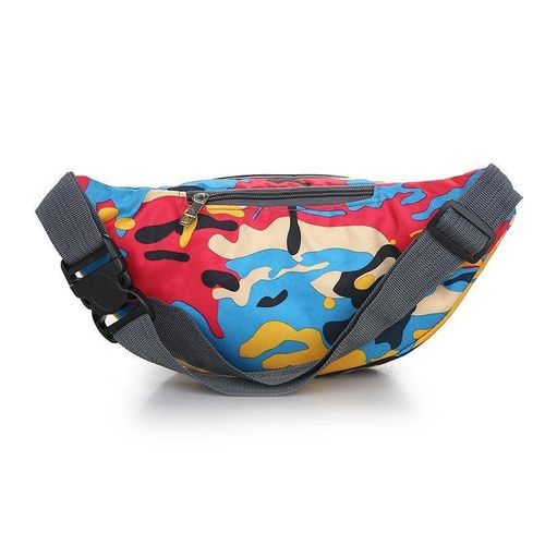 Unisex lightweight nylon waist bag, unisex crossbody bag, waterproof camouflage sports running travel waist bag