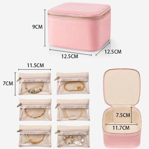 🎁 Portable Jewelry Box for Earrings Necklace Rings