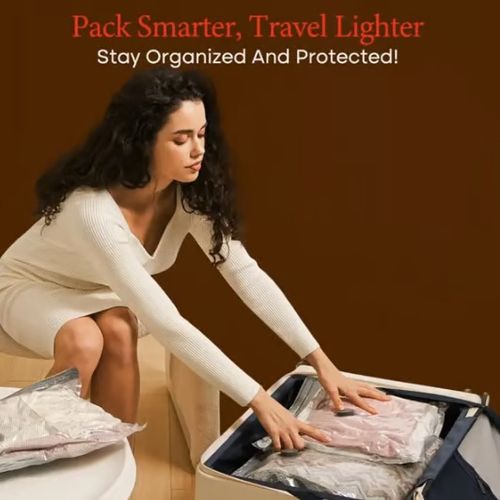 Cordless Travel Vacuum Storage Compression Bag