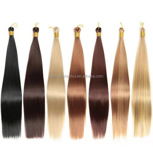 Silk bone straight synthetic crochet hair straight silk bone straight braiding hair extension for braiding 28 inches 150g