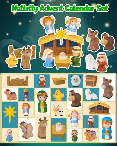 🎄🏆 2025 Nativity Advent Calendar (25pcs) 💯NONTOXIC & ODORLESS