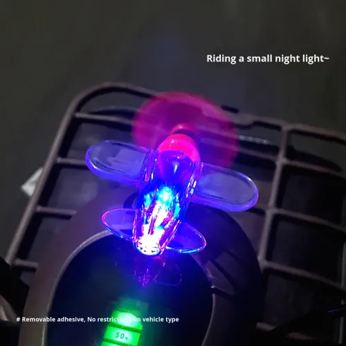 Wholesale small LED strong light electric car motorcycle car ornaments novelty gift - wind power generation inspiration