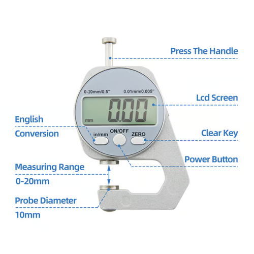 🔥Digital Display Thickness Gauge