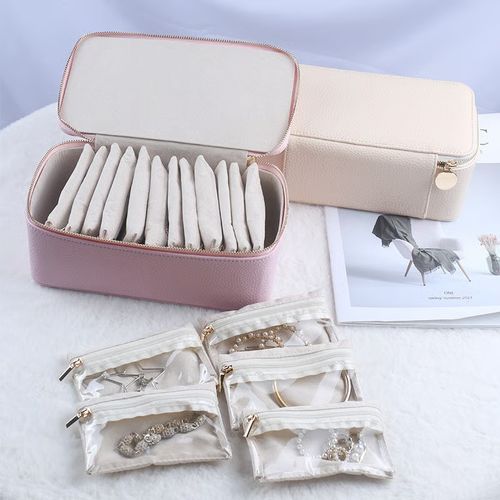🎁 Portable Jewelry Box for Earrings Necklace Rings