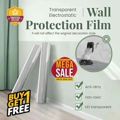 🔥While Supplies Last 49% OFF!🎉 Transparent Electrostatic Wall Protection Film（45CM*3M）