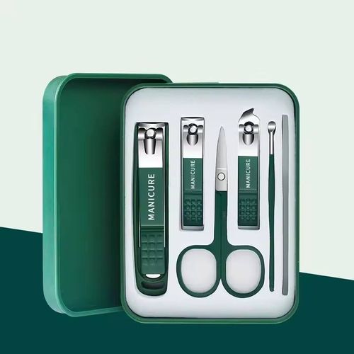 Stainless steel nail art and beauty kit, professional nail clippers and tools, with travel case, nail trimmer set, UV gel polishing tools.