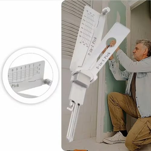 🔥 ⚒️Stainless Steel Master Key Decoder（Only applicable to Flat Key Lock）