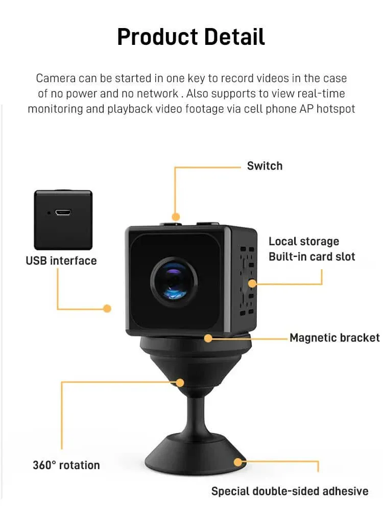 Phone Controllable Wireless Mini Camera 📷🔍