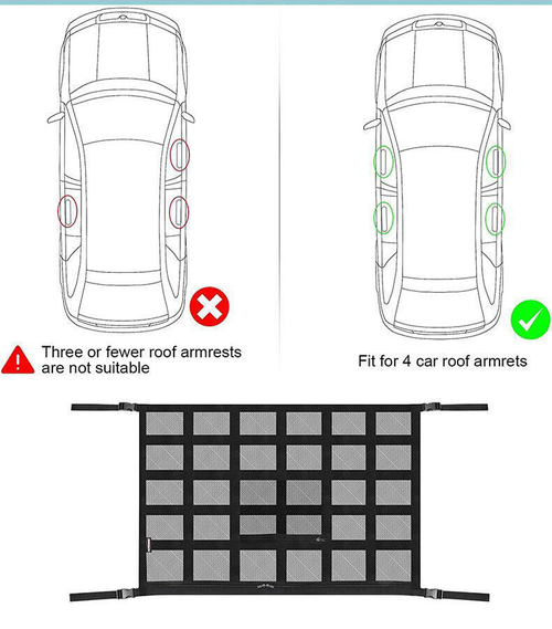 Car Ceiling Storage Net | Large Capacity Roof Mesh Organizer, Keep Your Car Tidy For Kenya Road Trips