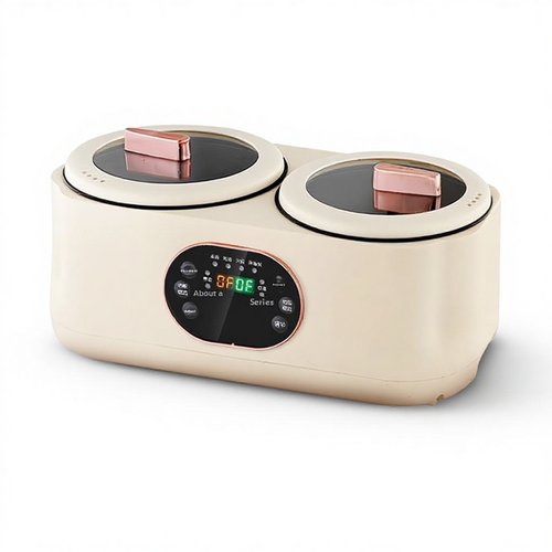 Dual Pot Multi-Cooker Rice Cooker, 2 Independent Pots with Glass Lids, 24-Hour Timer, Cook Rice & Soup & Stew at the Same Time, Touch Control, 220V